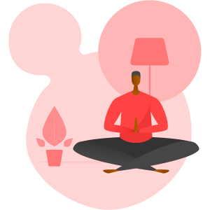 man doing meditation free illustration