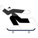 Skateboarding Guy Free Illustration
