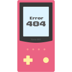 Error 404 Page Not Found Gameboy Gamepad Console Creative Modern Free Illustration