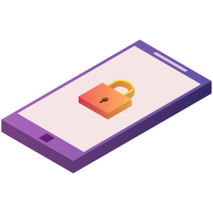 Smartphone Lock Privacy Isometric 3D Free Illustration