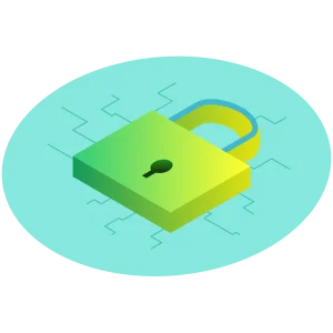 Isometric 3D Lock Privacy Free Illustration