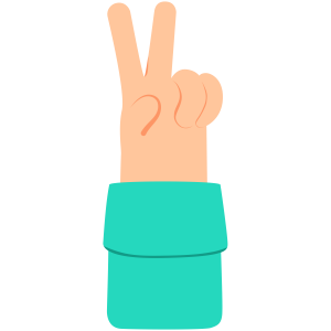 Victory & Peace Hand Sign Free Illustration