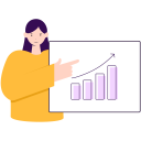 Showing Positive Growth Bar Chart Free Illustration