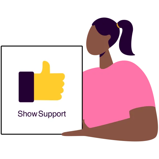 Showing Support Free Illustration