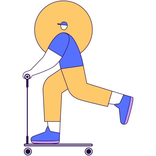 On A Skating Scooter Free Illustration